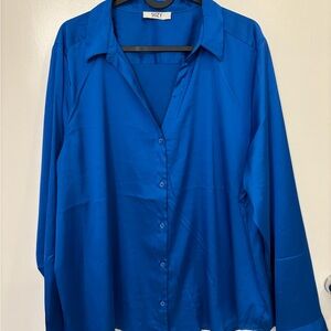 Suzy Shier Royal Blue Button Down Shirt
